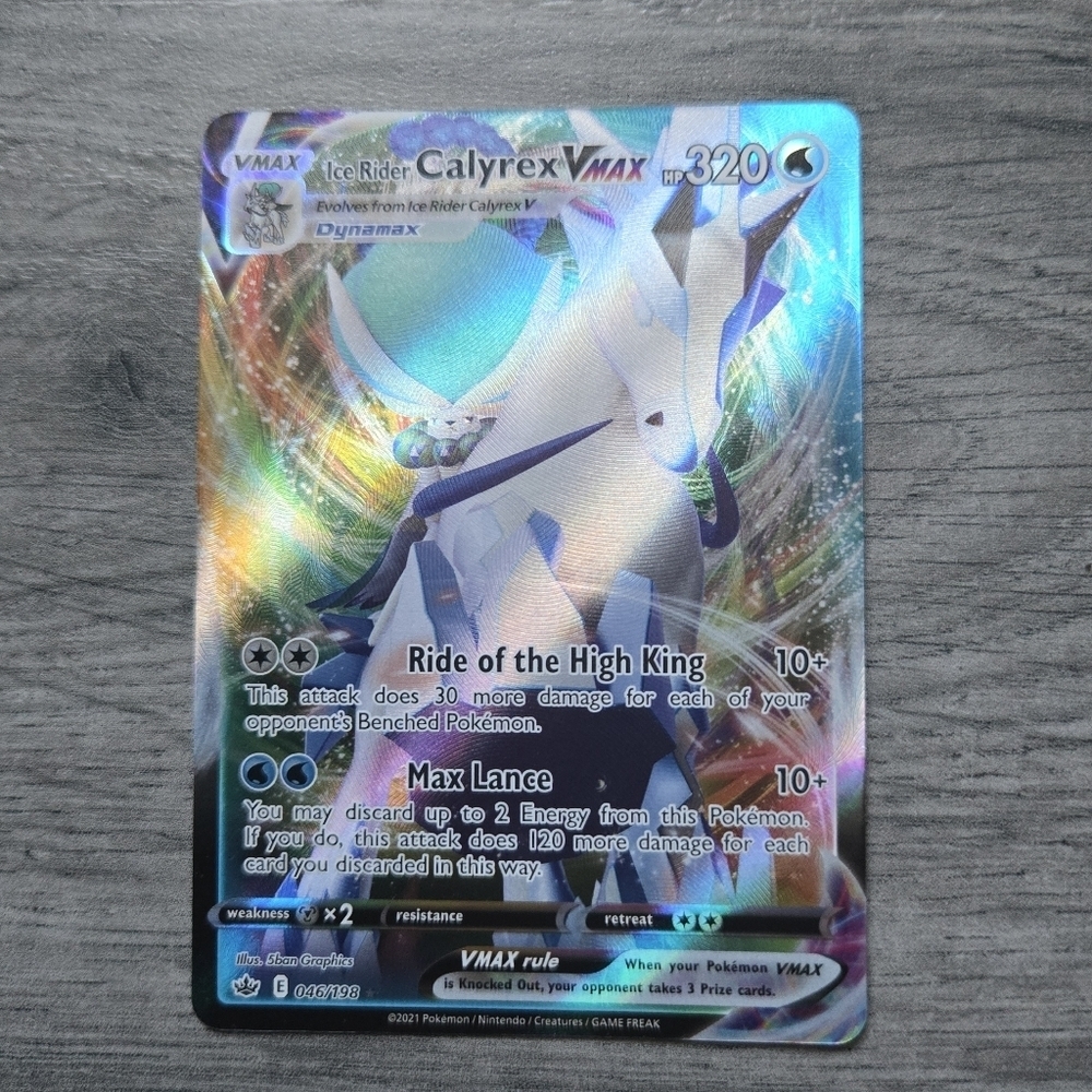 Ice Rider Calyrex VMAX #46 Pokemon Chilling Reign Holo Card